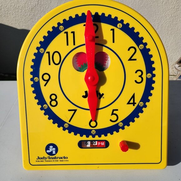 GIANT 16.5" Judy Instructo Teaching Gear Clock Digital Analog Classroom Supplies - Picture 4 of 11